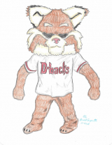 ARIZONA DIAMONDBACKS MASCOT "BAXTER THE BOBCAT"